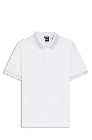 Slim fit polo majica od merceriziranog pamuka