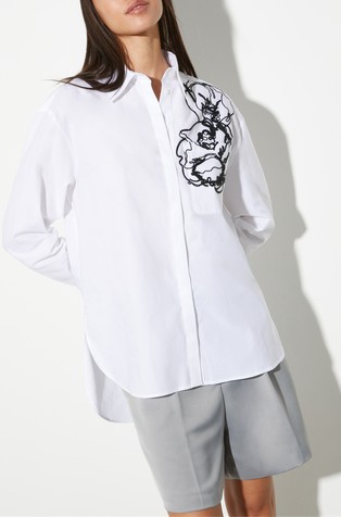 Embroidered cotton shirt