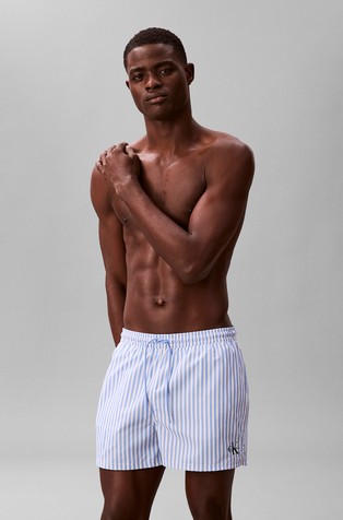 Short Drawstring Swim Shorts - CK Monogram