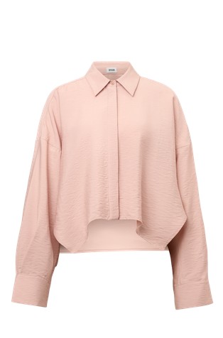 Oversized viscose-blend shirt blouse
