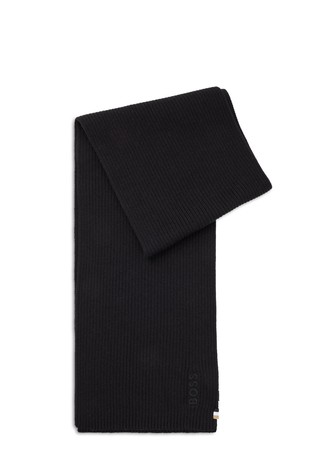 Pleten šal od mješavine pamuka s izvezenim logotipom
