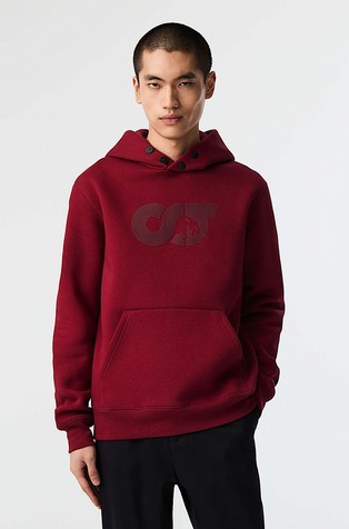 Logo pulover s kapuljačom od mješavine pamuka