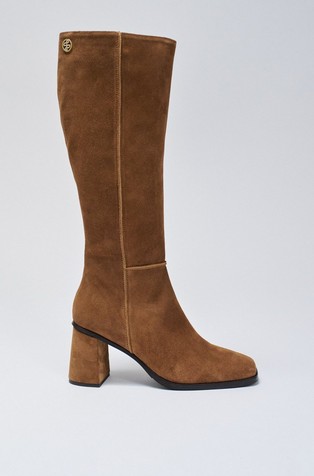 Visoke čizme od umjetne brušene kože