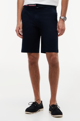 Denton Belted Twill Slim Shorts