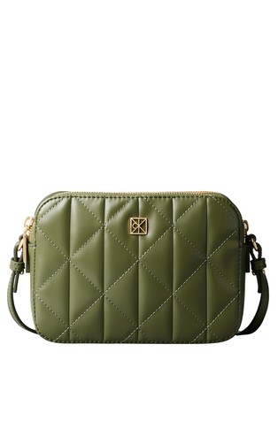 Quilted Emblem Logo Camera Bag