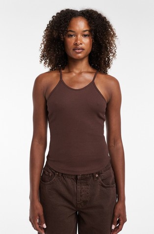 TSALFRIDA stretch cotton top with spaghetti straps