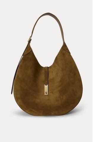 Polo ID Suede Large Shoulder Bag
