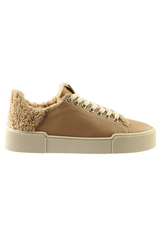 Fluffy Leather Sneakers