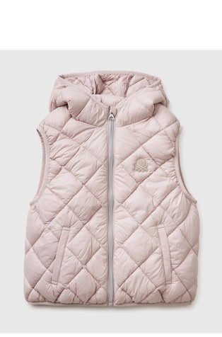 Quilted vest with hood
