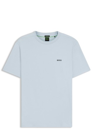 Regular fit pamučna majica s kontrastnim logotipom