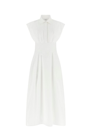 Long Cotton Shirt Dress