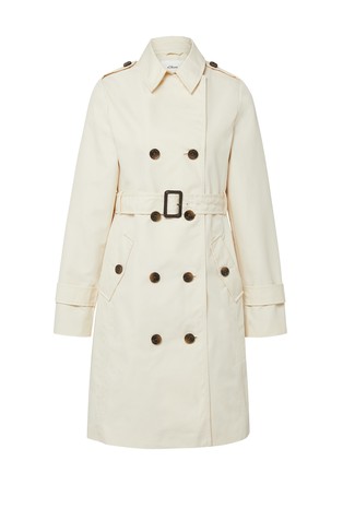 Water-repellent trench coat in a slim fit