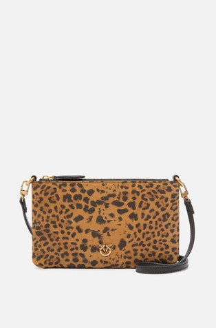 Mini pismo torbica od brušene kože s leopard uzorkom