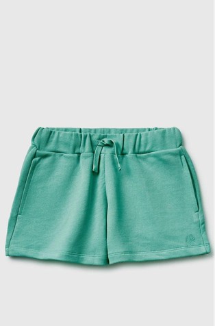 Shorts in sweat fabric with drawstring