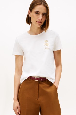 Regular fit majica kratkih rukava s vezom