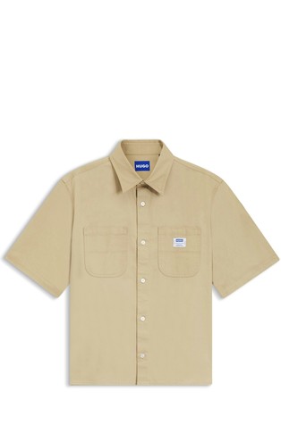 Oversized fit pamučna košulja s džepovima