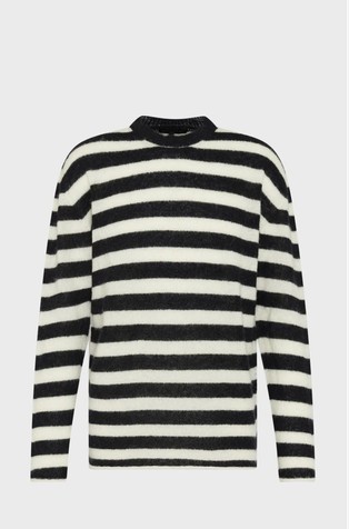 Prugast pleten pulover od mješavine s vunom i alpakom