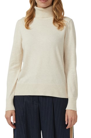 Polo neck jumper in a viscose blend