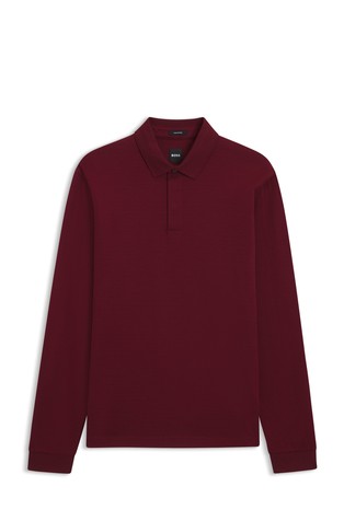 Polo majica dugih rukava od merceriziranog pamuka