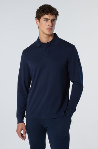 Pamučna polo majica dugih rukava