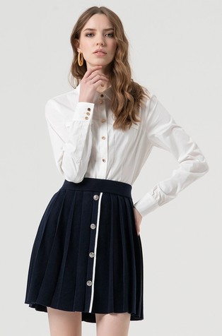 Mini plisirana pletena suknja