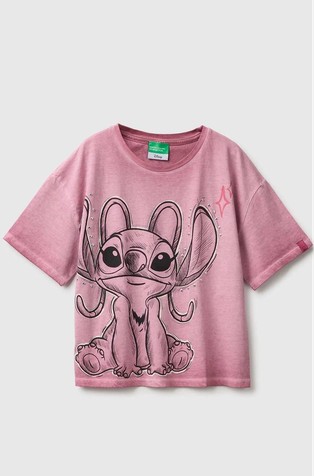 Disney© Lilo & Stitch cropped T-shirt with print