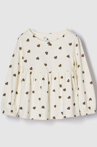 Majica dugih rukava s uzorkom za djecu djevojčice