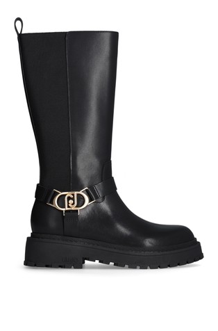 Kožne čizme s elastičnim umetkom