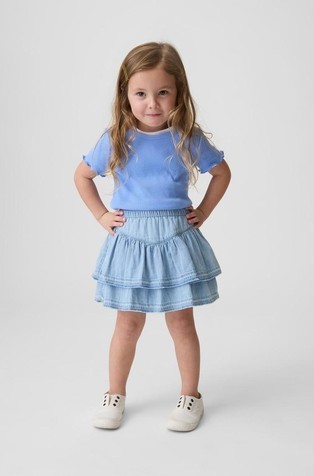 Baby & Toddler Denim Ruffle Skort