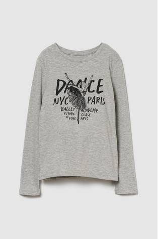 Majica dugih rukava s otiskom za djevojčice