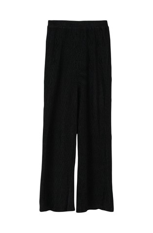 Široke hlače od teksturirane tkanine