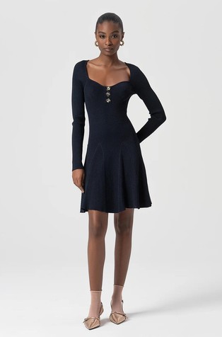 Knitted dress in viscose-blend