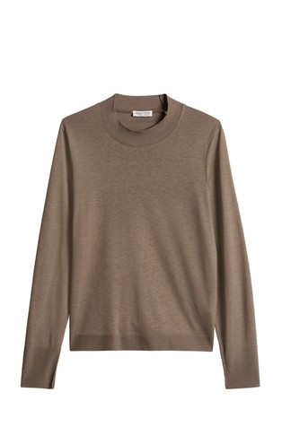 Relaxed long-sleeved tee in TENCEL™ Lyocell-cotton mix