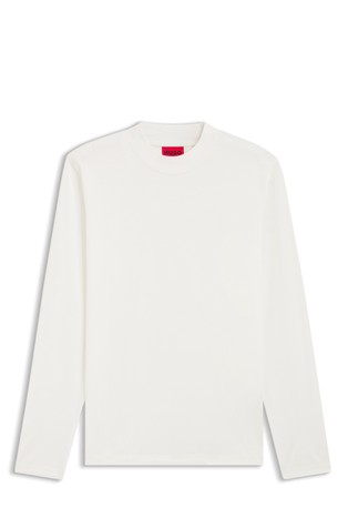 Slim fit majica od merceriziranog pamuka s povišenim ovratnikom