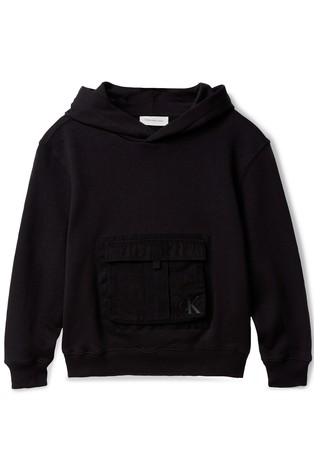 Pulover s kapuljačom i kontrastnim džepom