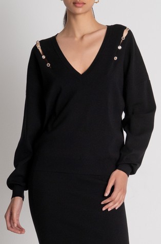Knitwear relaxed fit with cut-outs