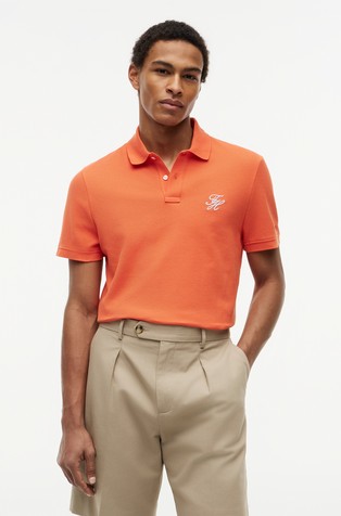 Regular fit logo polo majica kratkih rukava od pikéa