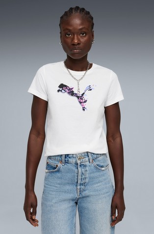 Majica kratkih rukava s cvjetnim logo otiskom