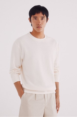 Majica dugih rukava s vafl teksturom