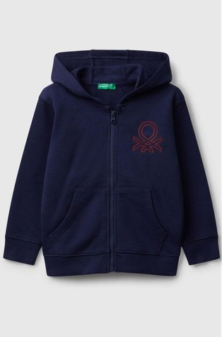 Pamučni pulover s kapuljačom i izvezenim logotipom