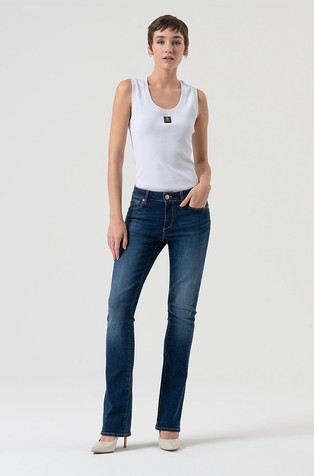 Push-up jeans hlače sa zvonastim nogavicama