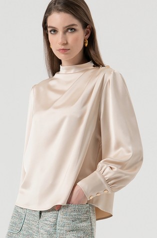 Regular fit satenska bluza