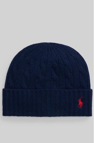 Cable-knit merino wool–blend beanie