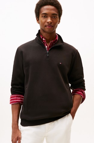 Performance Quarter-Zip Cotton-blend Jumper