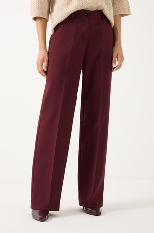 Straight fit wide-leg trousers
