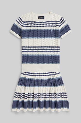 2-dijelni pleten pamučni komplet pulovera i suknje