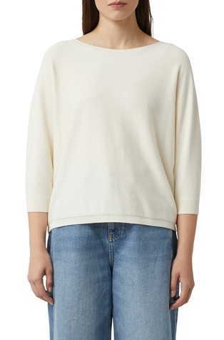 Pleten pulover sa šišmiš rukavima i mašnom straga