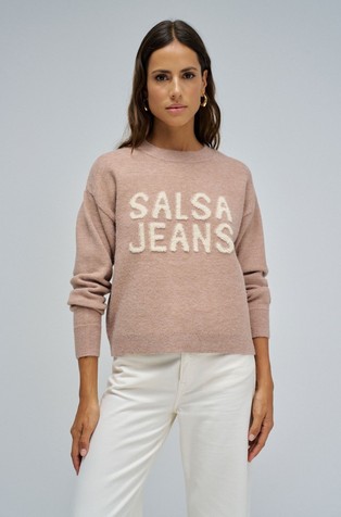 Pleten pulover s logotipom