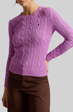 Cable-Knit Cotton Crewneck Jumper