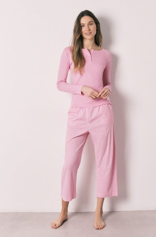 Kapri pidžama od rastezljivog pamuka